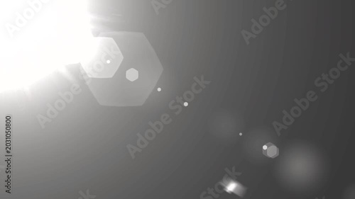optical light ray loop animation on black screen. Sun rays view, sun spotlight glowing burst concept. optical light beams on black background. 