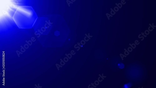 optical light ray loop animation on black screen. Sun rays view, sun spotlight glowing burst concept. optical light beams on black background. 