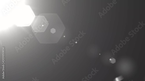optical light ray loop animation on black screen. Sun rays view, sun spotlight glowing burst concept. optical light beams on black background. 