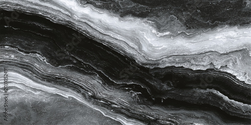Canvastavla A black and white abstract background capturing the motion of cold water flowing
