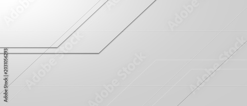 Minimal grey layered paper geometric background 