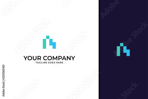 Modern Abstract Pixel Letter L Logo Design for Tech and Software Companies