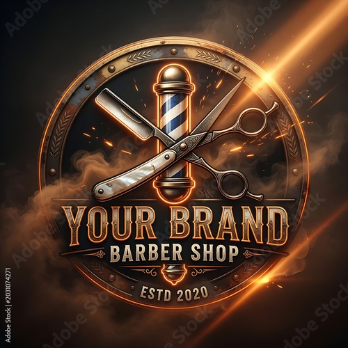 Barber shop logo with Debby
