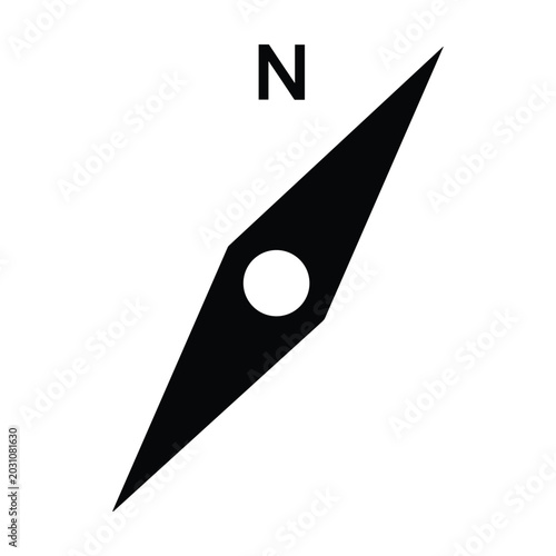 Compass north direction arrow navigation