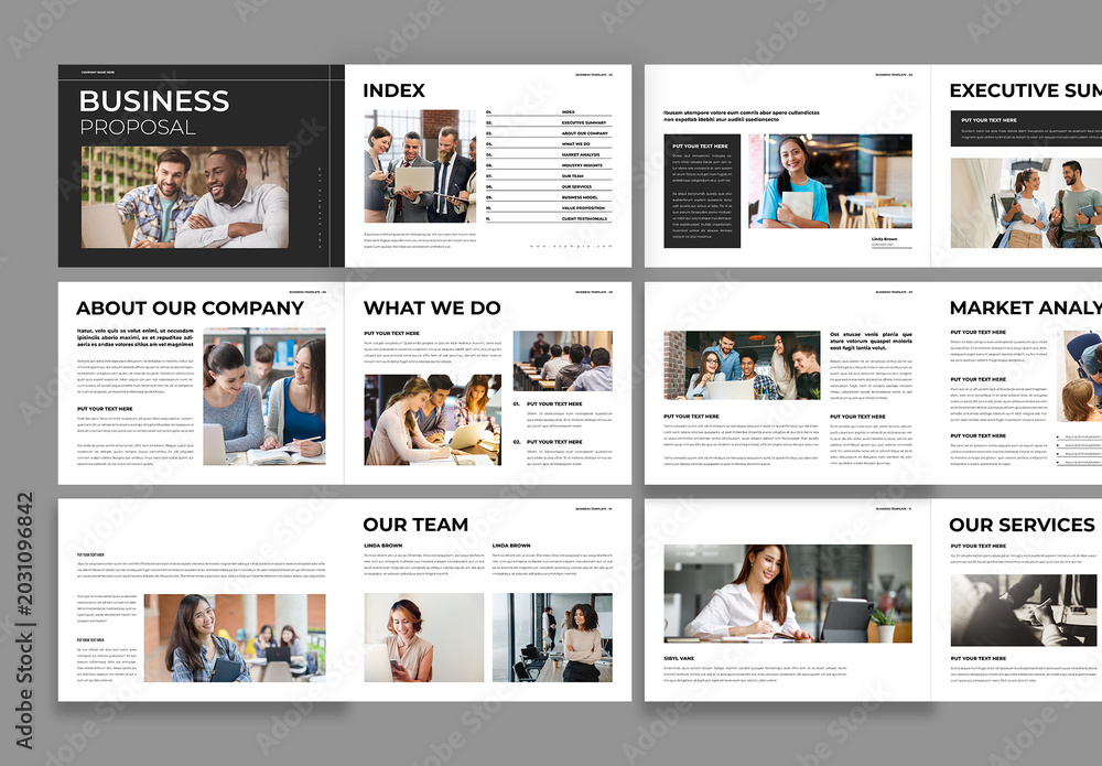 Business Proposal Template Design Stock Template | Adobe Stock