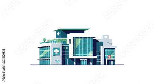 Modern Hospital Building Architecture Design.