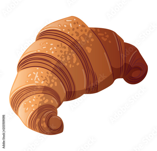 Φωτογραφία Soft and flaky croissant placed on a clean white background with warm tones