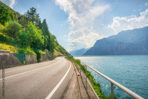 Gardesana Road Scenic View near Torbole, Lake Garda, Italy