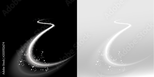 Photos White magic light swirl