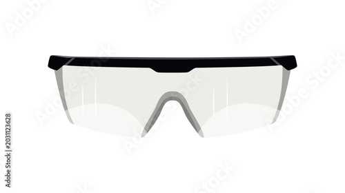 Foto Cartoon vector illustration of clear plastic protective safety goggles