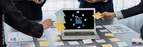 Canvastavla Cost reduction, cost saving concept shown on computer screen brisk, corporate bu