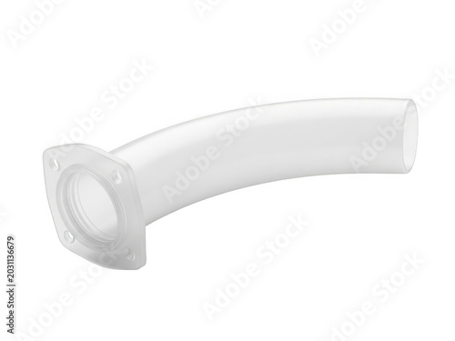 Tracheostomy tube isolated on transparent background for medical presentations and healthcare diagrams