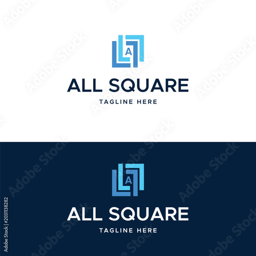 Letter ALL Square Logo Design, Inspiration for a Unique Identity. 