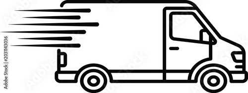 Logistics and shipping themed delivery truck icons, frequently used for e-commerce websites to denote fast, free, or 24-hour service. 