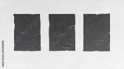 Three rectangular black slate tiles on a clean transparent background