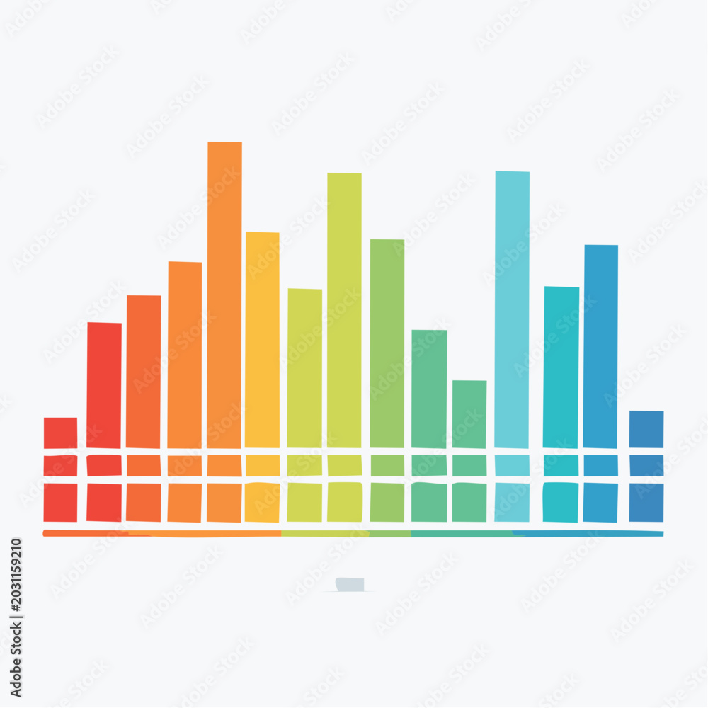 Fototapeta premium Colorful Bar Chart Graphic