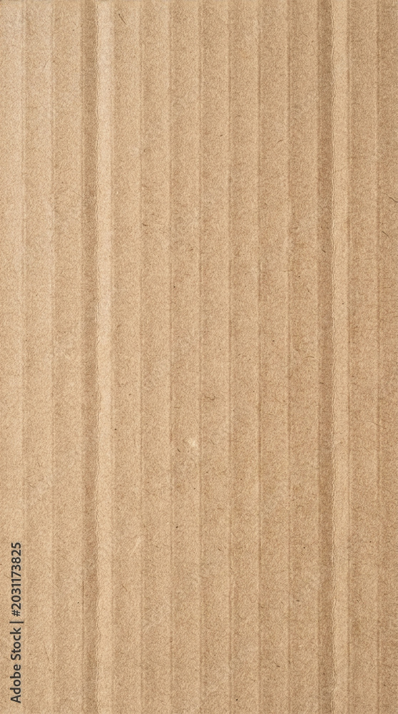 Fototapeta premium AI-generated corrugated cardboard texture with fluted inner layer and brown kraft paper surface