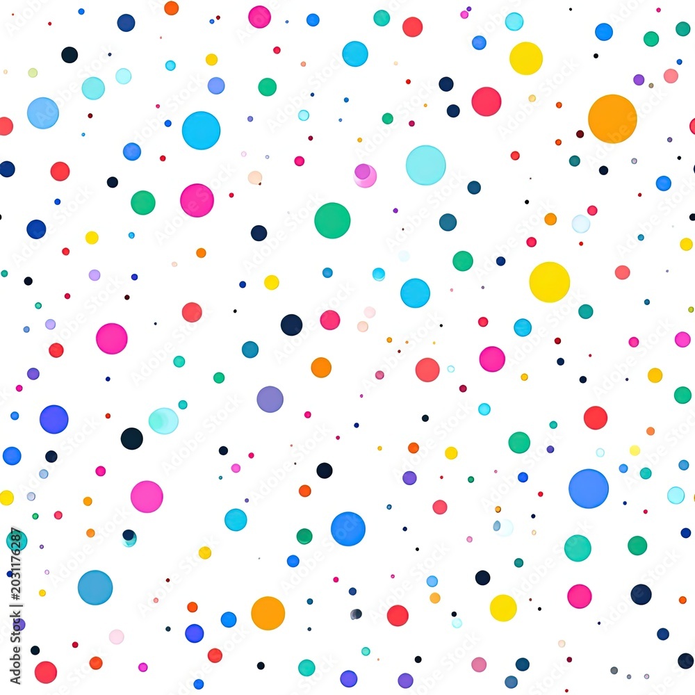 Fototapeta premium Colorful Polka Dots Pattern Background Design.