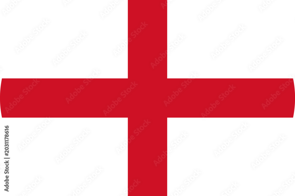 Obraz premium England flag symbolizing national pride, identity, heritage, patriotism and authority. UK constituent country, southern Great Britain.. Vector flag in flat oval design