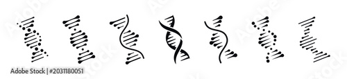 Photos DNA spiral vector set