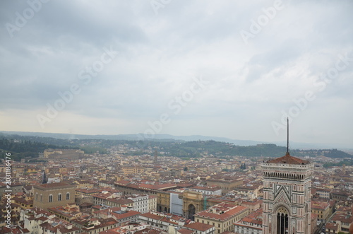 Fotografija Panoramic Aerial View of Florence Skyline with Giotto Bell Tower, Italy