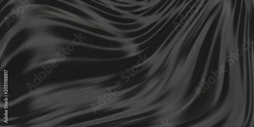 Tableau sur toile Dark fabric texture with deep folds and soft shadows in monochrome abstract clos