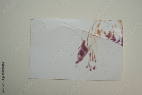 Fotografie Forensic bloodstain pattern analysis laboratory test