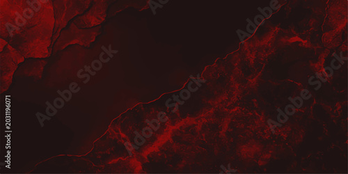 Tableau sur toile An abstract grunge texture of a burning red and orange flame inside a dark cave