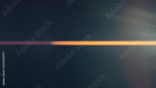 Pack of anamorphic lens flares with golden horizontal light leak