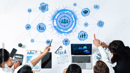 Bild auf Leinwand Concept of target group strategy optimizes digital marketing