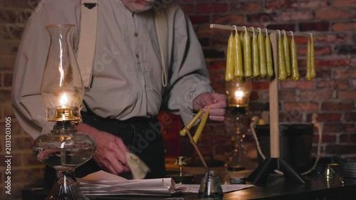 vintage candle maker dipping candles