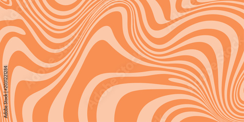 Abstract Swirling Orange and Peach Pattern