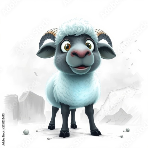 funny sheep cartoon