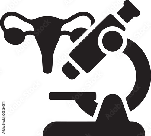 Foto Microscope uterine, analysis icon