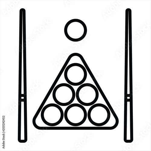 Billiard  Icon Element For Design