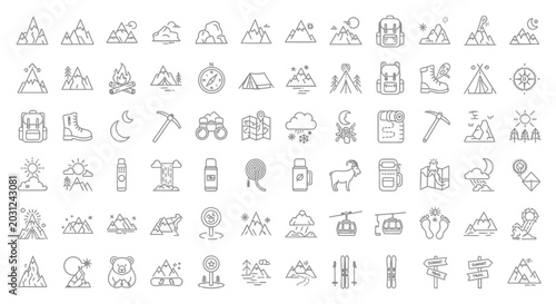 Collection of Simple Line Icons and Symbols.