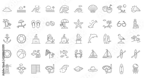Collection of Simple Line Icons and Symbols.
