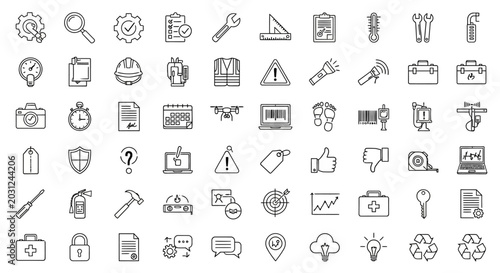 Collection of Simple Line Icons and Symbols.