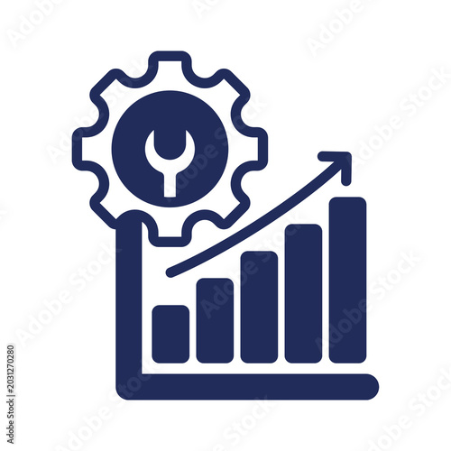 Optimized performance growth isolated on transparent background