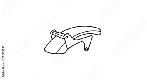 Schilderij op canvas Motorcycle Fender Line Art Icon