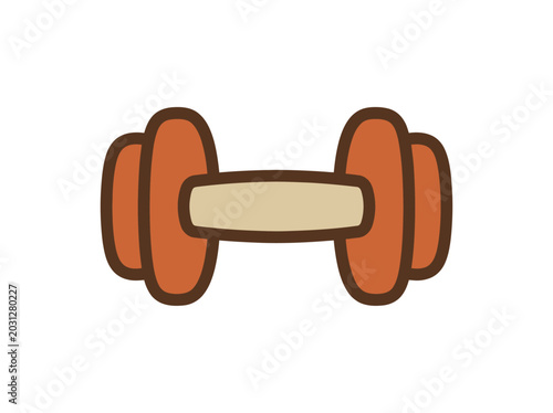Colorful dumbbell weight lifting equipment.