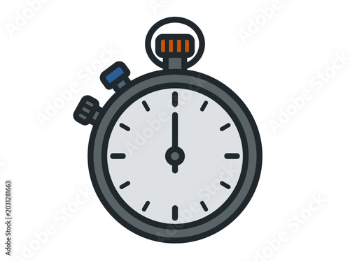 Stopwatch Timer Clock Closeup Face.