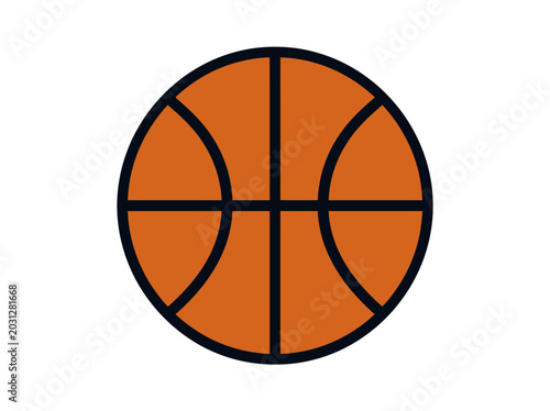 Basketball Sports Equipment Orange Ball.