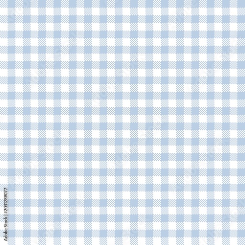 Tableau sur toile Seamless soft baby blue gingham check pattern