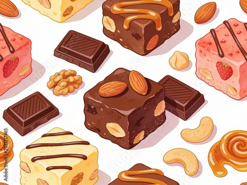 National Fudge Day Vector Illustration