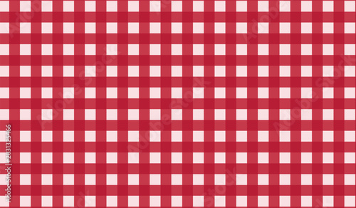 Red gingham checkered seamless pattern, classic picnic tablecloth background for Festa Junina, summer party, wrapping paper, fabric and rustic branding