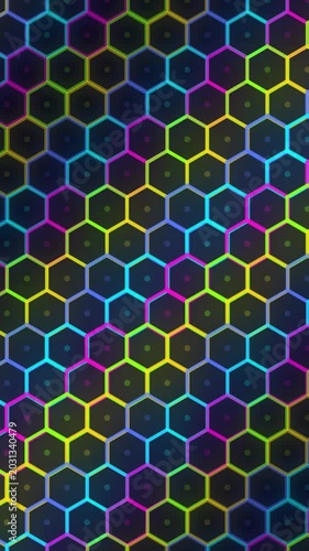Neon Hex Prism