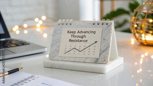 Inspirational Desk Calendar Promotes Advancing Through Resistance