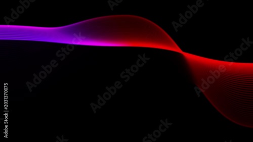 Abstract Red Purple Gradient Wave Lines Motion Background with Futuristic Flowing Digital Curve Animation
