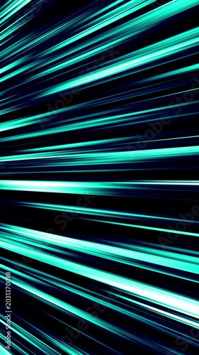 Blue Cyan Speed Light Rays Motion Background with Futuristic Warp Tunnel Effect and Dynamic Energy Lines